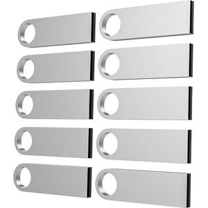 Mini Metaal USB Stick 8GB 10 Stuks - Waterdicht - USB 2.0