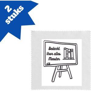 Akyol - bedankt voor alles meester brillendoekjes - Meester - meester - leraar - 17,8 bij 17,8 cm - 2 stuks