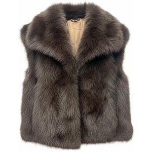 HS Premium Faux Fur Mouwloze Jas – One Size – 100% Polyester – 5 Kleuren