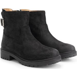 Travelin' Honefoss boots - Suede leren enkellaarsjes dames - Zwart leer - Maat 43