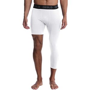 Enkele been 3/4 compressie panty's voor sport - unisex sport compressie broek - basketbal beenmouwen