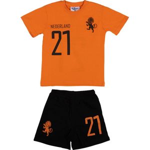 Fun2wear Shortama Elftal Oranje Zwart - maat 116