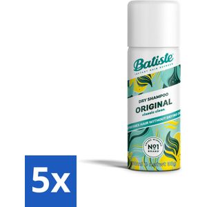 Batiste - Classic Clean - Droogshampoo - Koele en Schone Geur - Verfrist en Geeft Grip - 50ml - Bulkverpakking - 5 stuks