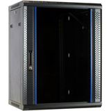 DSIT 15U wandkast met glazen deur 600x600x770mm (BxDxH) - serverbehuizing - serverrack - serverkast - 19 inch