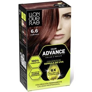 Permanente kleur Llongueras COLOR ADVANCE Nº 6,6-Caoba Rojo Intenso