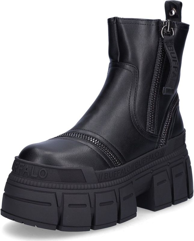 Buffalo dameslaars Gospher Bootie Zip zwart