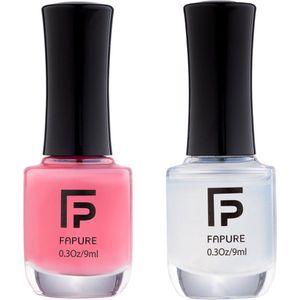 Fapure - Halal nagellak SET - Allium Pink + Topcoat - 2x 9ml