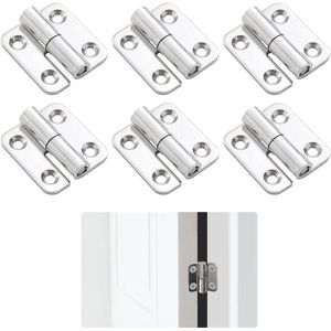 Afneembare roestvrijstalen vlaggenscharnieren - 6 stuks
