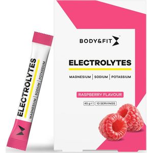 Body & Fit Electrolytes - Elektrolyten Poeder - Elektrolyten Drink - Raspberry - 45 gram (10 sticks)