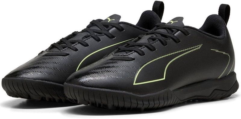 Puma - Ultra 6 Play TT FG/AG - Voetbalschoenen - Zwart - Lichtgroen - Junior