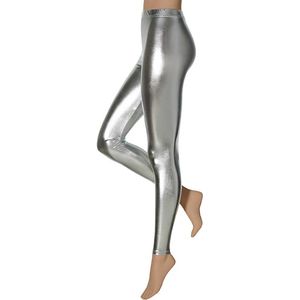 Apollo - Party legging latex - Feest legging latex - zilver - Maat s/m - Latex legging - Legging carnaval - Legging maat s/m - Latex legging vrouwen - Legging