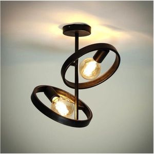 Plafondlamp Hover 2 lampen - Charcoal
