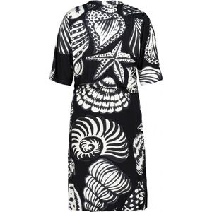 DIDI Dames Dress Baily in Black with Shell Symphony XXL print maat 38