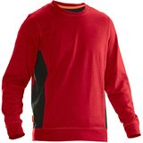 Jobman 5402 Roundneck Sweatshirt 65540220 - Rood/Zwart - XL