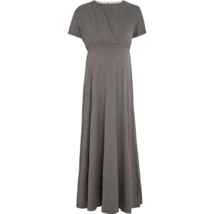 Baby's Only - Zwangerschapsjurk Glow Hazel Brown - Positiejurk - Maxi jurk gemaakt uit 96% viscose en 4% elastaan - Jurk met borstvoedingsfunctie - S/M