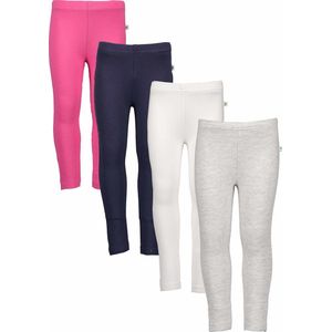 Blue Seven (4 pack) BIO BASIC zomer Legging Roze, Blauw,Wit, Grijs - Maat 104
