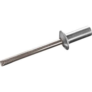 GOEBEL® - 250 x Gesloten blindklinknagels (Ø x L) 4,8 x 9,5 mm - Alu Aluminium / RVS A2 - Vlakke kop - CUP - 2120148950 - ISO15975 - Popnagel