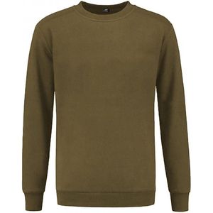 REWAGE Sweater Premium Heavy Kwaliteit - Heren - Olijfgroen - M
