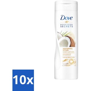 Dove Bodylotion - Nourishing Secrets - Restoring Ritual - Kokos & Amandel - 400 ml - Bulkverpakking - 10 stuks