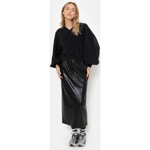 Âme Antwerp - Trui Zwart Âme Antwerp Sweatshirt With V Neck Sweaters Zwart Lucia