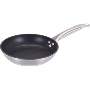 Oneiro’s Luxe Koekenpan - Gesmeed Aluminium – ø20 x H4 cm – koken – tafelen – keuken – koekenpan – inductie – gas – potten – pannen