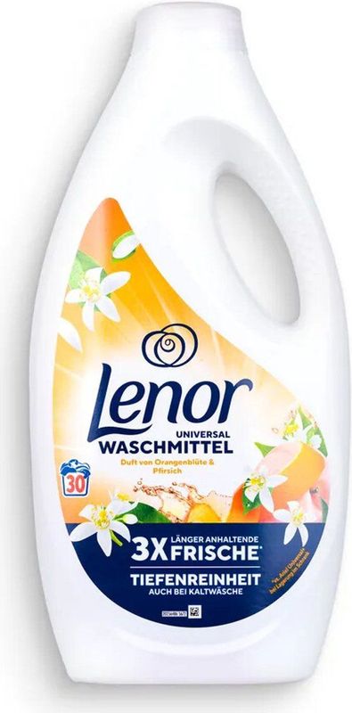 Lenor Vloeibaar Wasmiddel Orange Blossom & Peach 30 Wasbeurten - 4 x 1,5 l - Voordeelverpakking