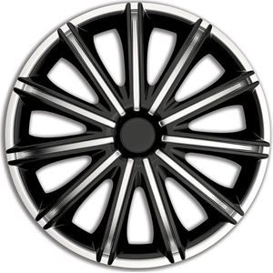 Autostyle Wieldoppen Nero 17 Inch Abs Zwart/zilver Set Van 4