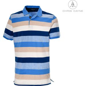 Chris Cayne herenpolo - maat XL - kleur blauw - polokraag - korte mouw – jersey