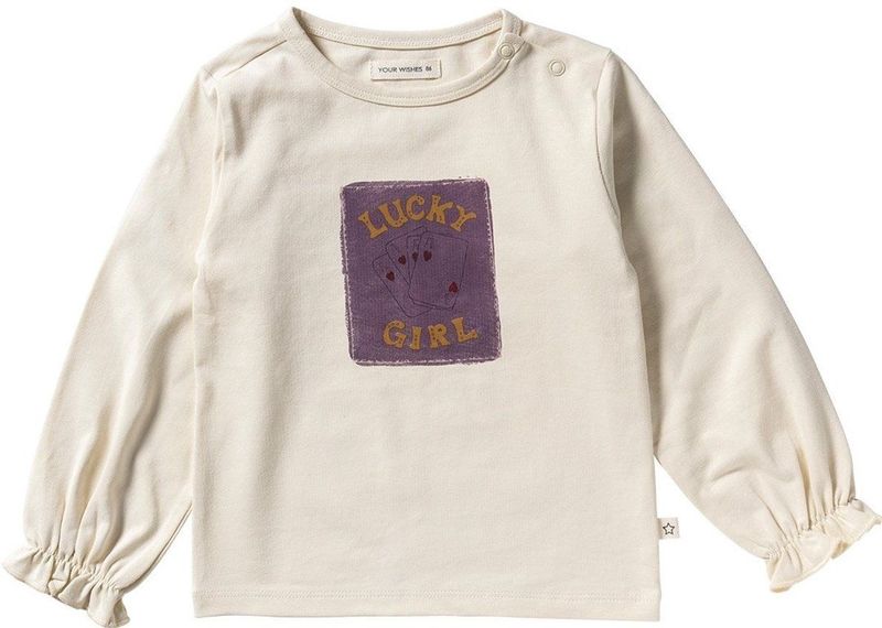 Your wishes - Lucky Girl - Longsleeve - Beige