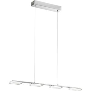 EGLO Cartama - Hanglamp - 4 Lichts - LED - L780mm. - Chroom - Helder,Gesatineerd