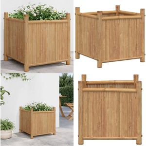 vidaXL Plantenbak 40x40x40 cm bamboe - Plantenbak - Plantenbakken - Verhoogde Plantenbak - Kweekbak