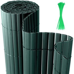 Privacyscherm mat 160x500 cm privacy hek windscherm balkonscherm PVC Groen UV-bestendig