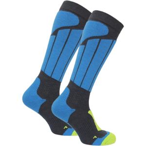 Norfolk Skisokken - Merino wol Climayarn - Schokabsorptie Zonedemping - Zacht, Warm en Droog - Maat 47-50 - Blauw - Aspen