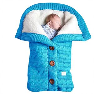Goed gevoerde grappige baby slaapzak - Fleece deken - 70x40CM - Verschillende kleuren - Cadeau - Warm - Inpakken