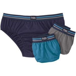 ATLAS FOR MEN - Set van 3 comfortabele onderbroeken - Heren - Verkrijgbaar in grote maten - 3XL