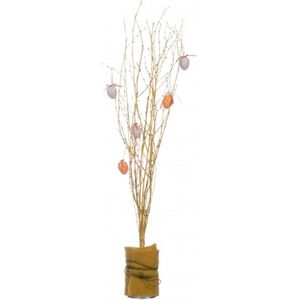 Kunsttakken - 6 berkentakken - 115 cm - geel - paastakken - paasdecoratie/versiering