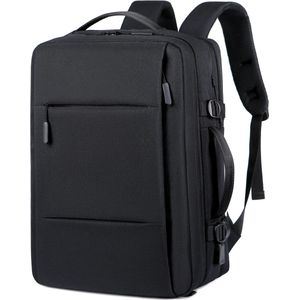 KOSMOS - Reistas - 40x15x30 - Rugzak voor handbagage - Cabinetas onder de stoel - Unisex - lichtgewicht – Schooltas - USB - Zwart