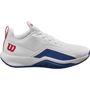Wilson - Men Rush Pro Lite - Tennisschoen - Wit - Deja Vu Blue - Wilson Red