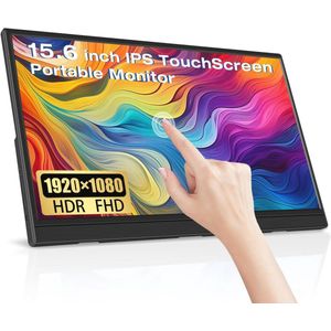 Draagbare 15,6 inch Touchscreen Monitor met HDR 1080P IPS Scherm - USB C & HDMI Compatibel