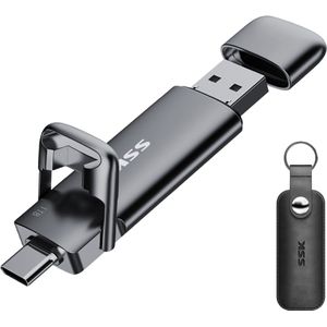 SSK - USB Stick - 1 TB - USB C en USB A 3.0/3.2 Gen 1 - 4400 mbps Download & Leessnelheid