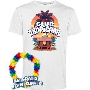 T-shirt Cabana | Toppers in Concert 2024 | Club Tropicana | Hawaii Shirt | Ibiza Kleding | Wit | maat XXL