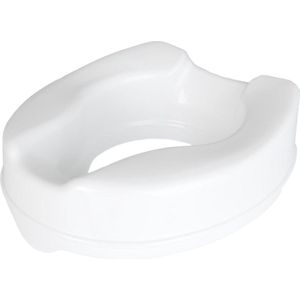 Toiletverhoger 10 cm langwerpige stoelondersteuning witte kleur - Homecraft Savanah Toiletverhoger