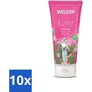 10 x WELEDA - Douchecrème Aroma Shower Love - 200 ml - Aroma Shower Love Douchecrème - Aromatherapie Douche - Natuurlijke Douchecrème - Weleda Aroma Shower - Liefdevolle Geur
