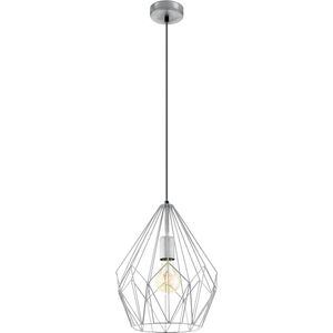 EGLO Carlton Hanglamp - E27 - Ø 31 cm - Zilver