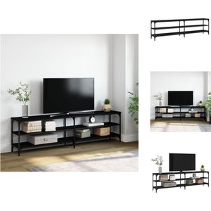 vidaXL TV-meubel - Trendy en praktisch - Meubelen - Afmeting- 180 x 30 x 50 cm - Kleur- Zwart - Kast
