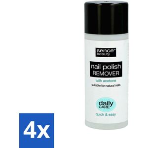 4 x Sence - Met Aceton - Nagellakremover - Krachtig - 200 ml - Nagellakremover - Aceton Nagellak - Nagellak Verwijderen - Nagellak Remover - Nagelverzorging