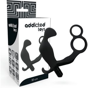 ADDICTED TOYS | Addicted Toys Butt Plug With Cock Ring And Ball-strap - Black