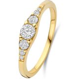 Isabel Bernard - Rivoli Esme - Stacking Ring - 14 Karaat Goud - Met Zirkonia Steentjes