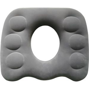 Zeynomax - Orthopedisch ergonomisch donutzitkussen voor aambeien, stuitbeen en rugpijn - Grijs - Ideaal voor bureaustoel, auto en rolstoel