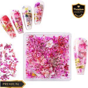 GUAPÀ® Nail Art Decoratie Bloemen | Nagel Versiering | Gellak | Builder Gel | Acryl Nagels | Nagellak | Gedroogde Roze Nail Art Bloemen | Nagelstickers | Nagel Glitters | Roze Decoratie Bloemen